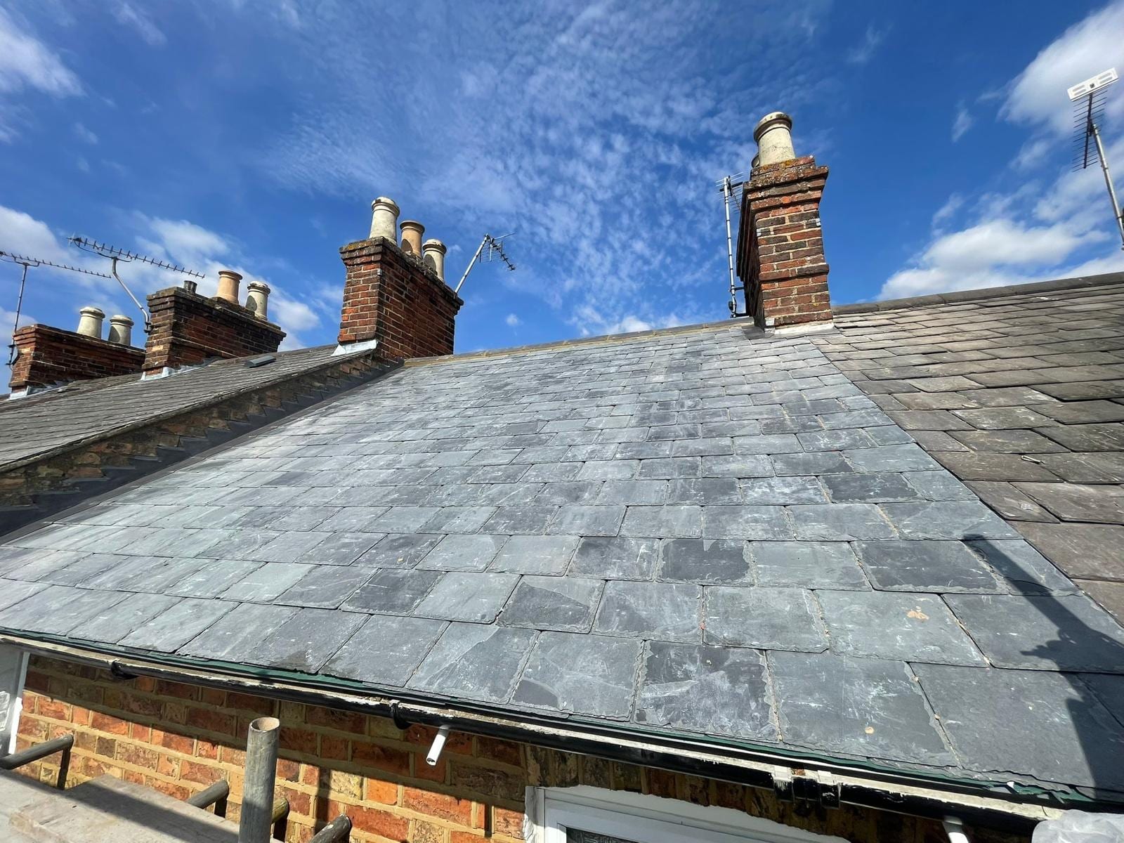 A finished slate roof by Active Roofing in Hertfordshire