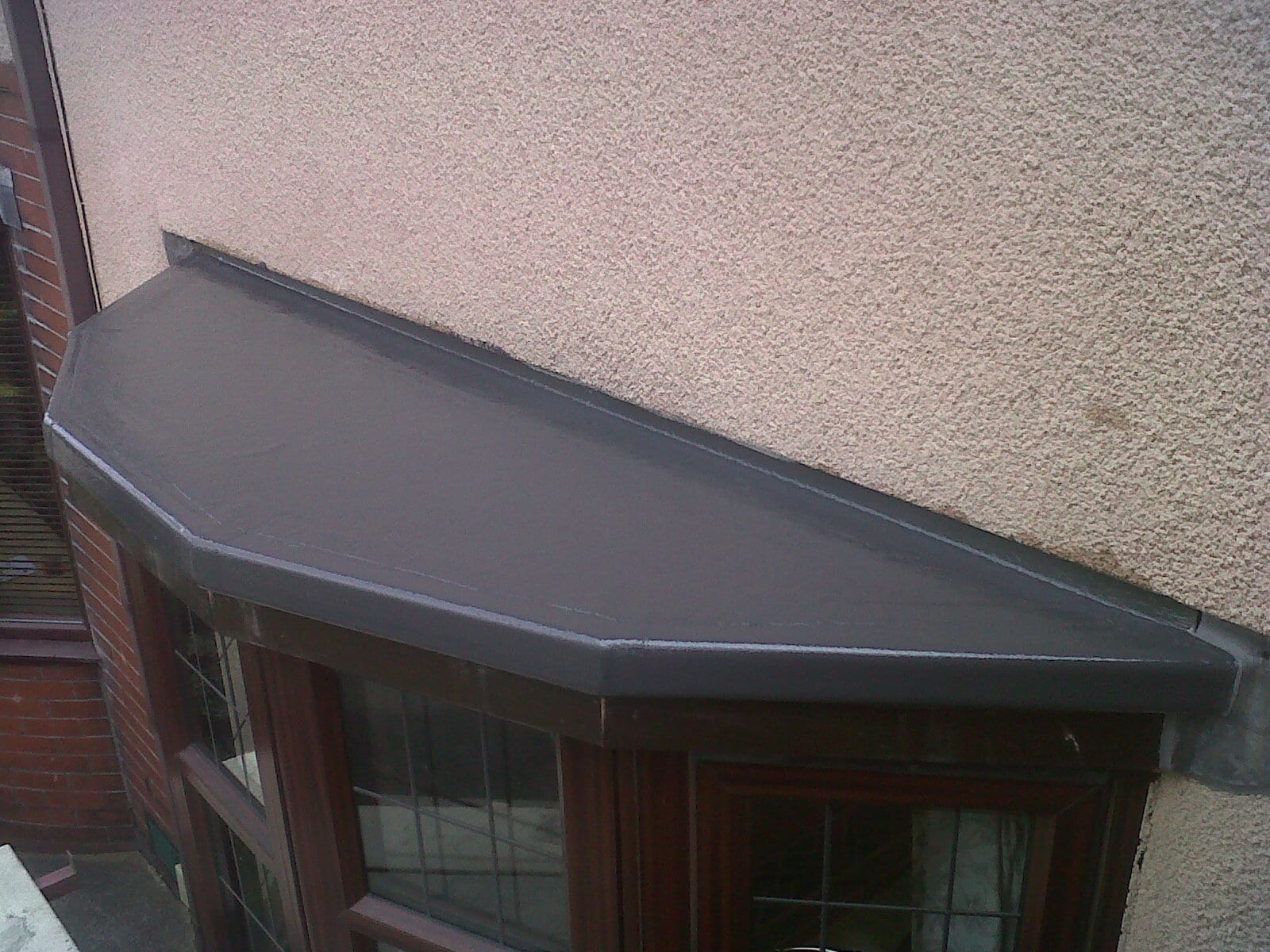 A finished GRP fibreglass flat roof